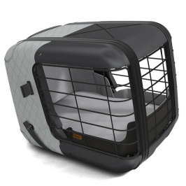 4PETS Автобокс для животных до 8кг "Caree Cool Grey" с креплением ISOFIX, серый