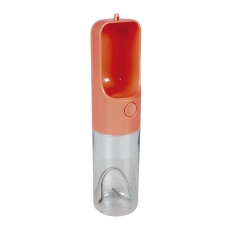 DUVO+ Бутылка для собак дорожная с кнопкой, оранжевая, 450мл
