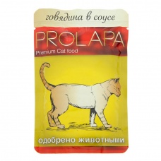 Prolapa Premium консервы говядина в соусе для кошек, 100 г
