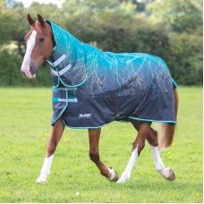 SHIRES TEMPEST Попона прогулочная с капором для лошади "Original", 600D, 200g, голубая молния