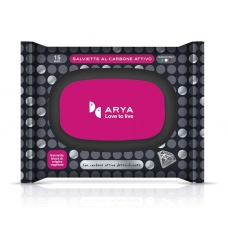 ARYA Салфетки очищающие тканевые для шерсти с активированным углем, 20х20см, 15 шт